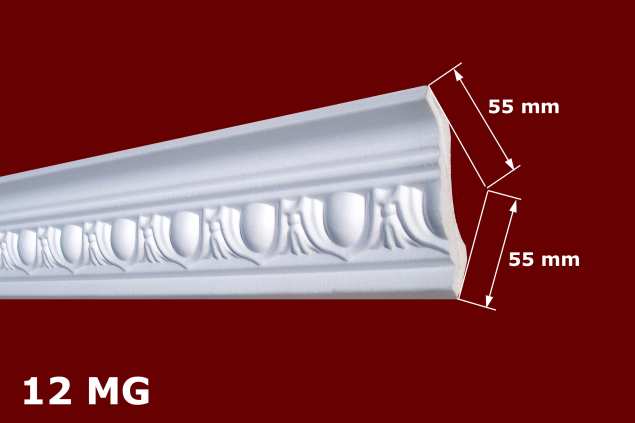Preview: 12 MG Deckenleisten mit Dekor Styropor