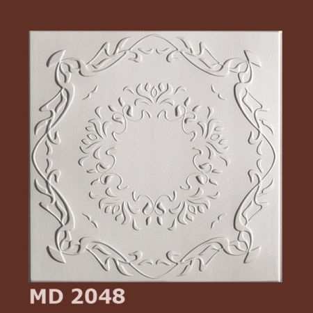 Preview: Renovierte Zimmerdecke mit MD 2048 Polystyrolplatten Matteo Homedecoration