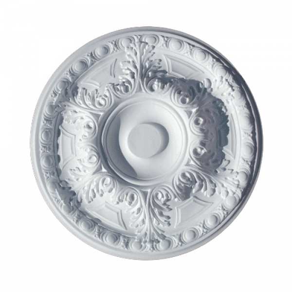 Große Stuckrosette M17 in edler skintec gips optik